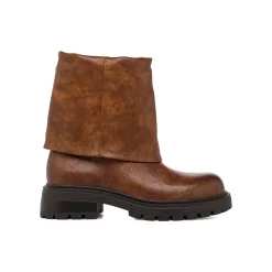 Hot Stivaletti marroni da Donna con effetto scamosciato Donna Stivaletti Donna