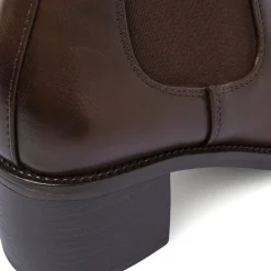 Online Stivaletti marroni da Donna con tacco basso Donna Stivaletti Donna