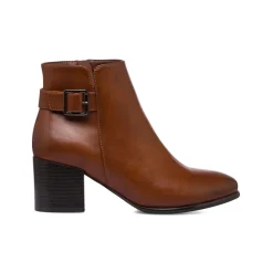 Best Stivaletti marroni da donna con tacco 6 cm e cinturino Donna Stivaletti Donna