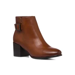 Best Stivaletti marroni da donna con tacco 6 cm e cinturino Donna Stivaletti Donna