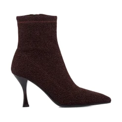 Online Stivaletti marroni da Donna in tessuto glitterato Donna Stivaletti Donna