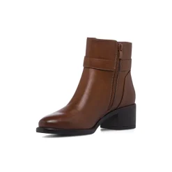 Stivaletti marroni da Donna con fibbia e tacco 5 cm Donna Stivaletti Donna