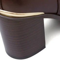 Clearance Stivaletti marroni da Donna con tacco 8 cm Donna Stivaletti Donna