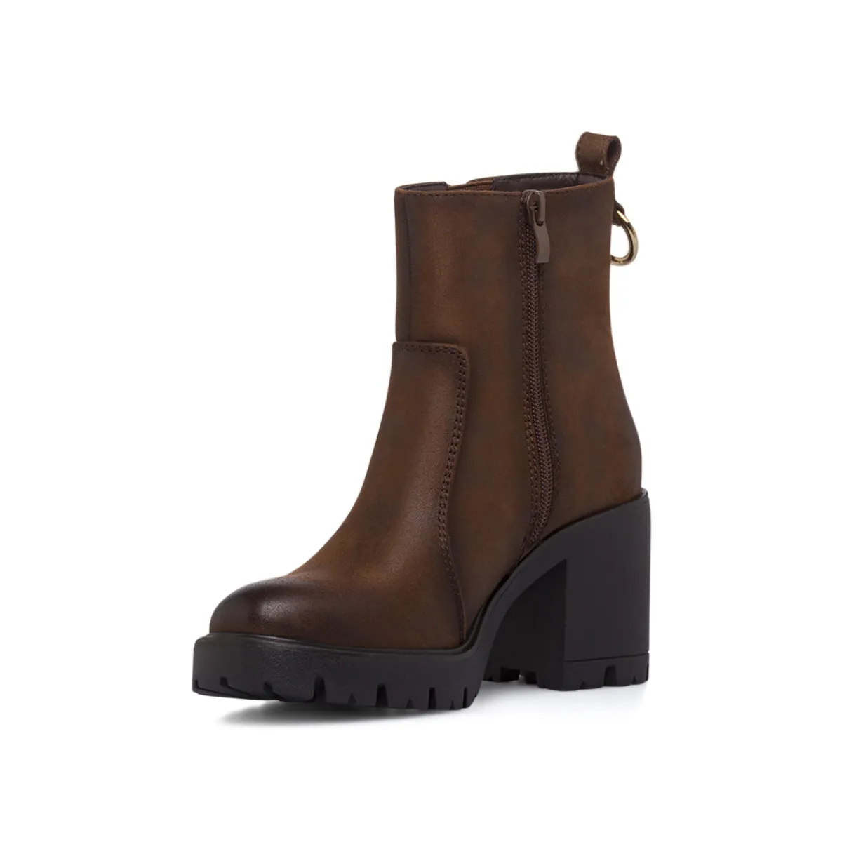 Discount Stivaletti marroni da Donna con tacco 8 cm Donna Stivaletti Donna