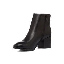 Clearance Stivaletti neri con fibbia e tacco 6 cm da Donna Donna Stivaletti Donna