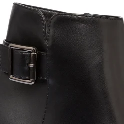 Clearance Stivaletti neri con fibbia e tacco 6 cm da Donna Donna Stivaletti Donna