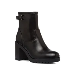 Online Stivaletti neri con fibbia e tacco 8 cm da Donna Donna Stivaletti Donna