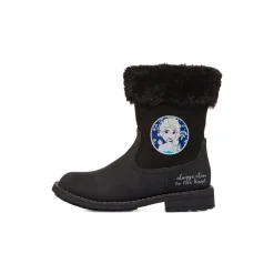 Hot Stivaletti neri da bambina con stampa Bambino Stivaletti Bambina