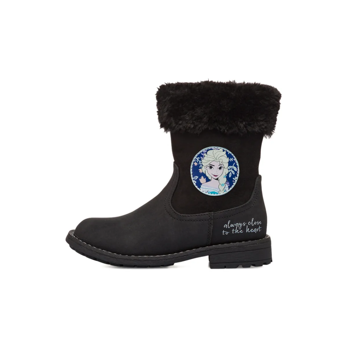 Hot Stivaletti neri da bambina con stampa Bambino Stivaletti Bambina