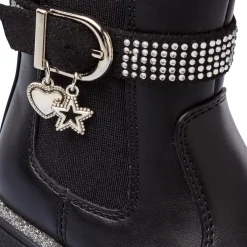 New Stivaletti neri da Bambina con strass Bambino Stivaletti Bambina