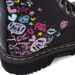 Sale Stivaletti neri da Bambina con stampa graffiti Bambino Stivaletti Bambina