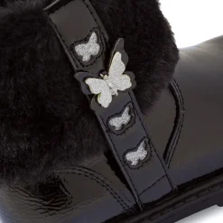 Hot Stivaletti neri da Bambina con dettagli farfalla Bambino Primi Passi Bambina