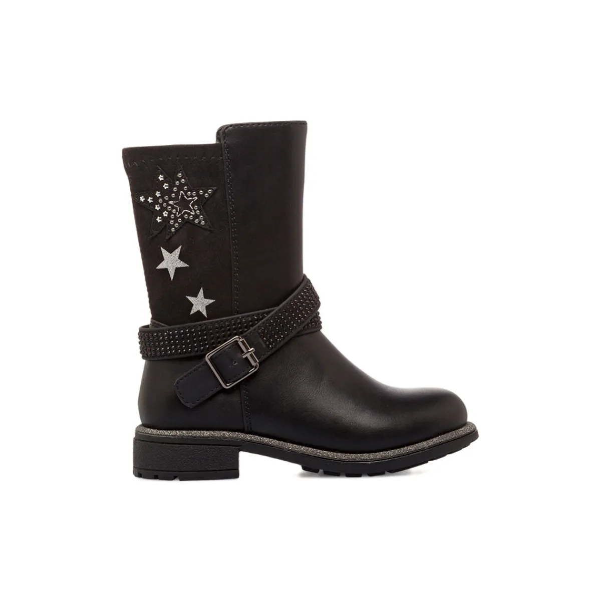 Stivaletti neri da Bambina con dettagli glitter Bambino Stivaletti Bambina