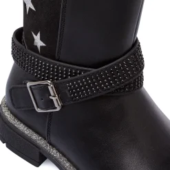 Stivaletti neri da Bambina con dettagli glitter Bambino Stivaletti Bambina