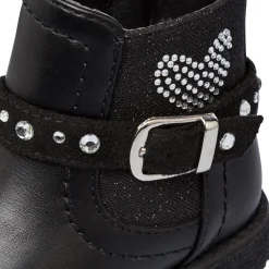 Best Stivaletti neri da bambina primi passi con strass Bambino Primi Passi Bambina