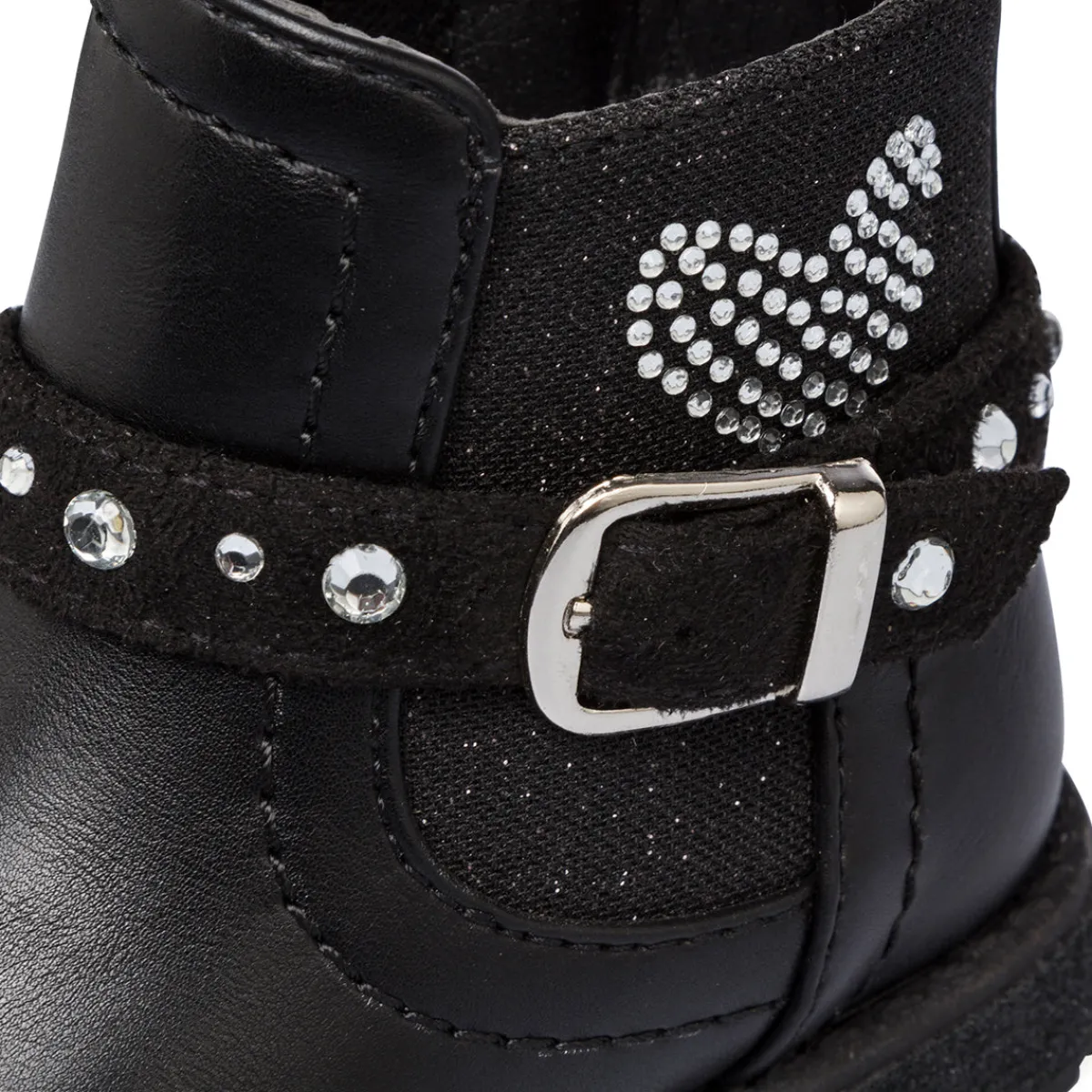 Best Stivaletti neri da bambina primi passi con strass Bambino Primi Passi Bambina