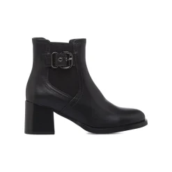 Outlet Stivaletti neri da Donna con fibbia e fascia elastica Donna Stivaletti Donna