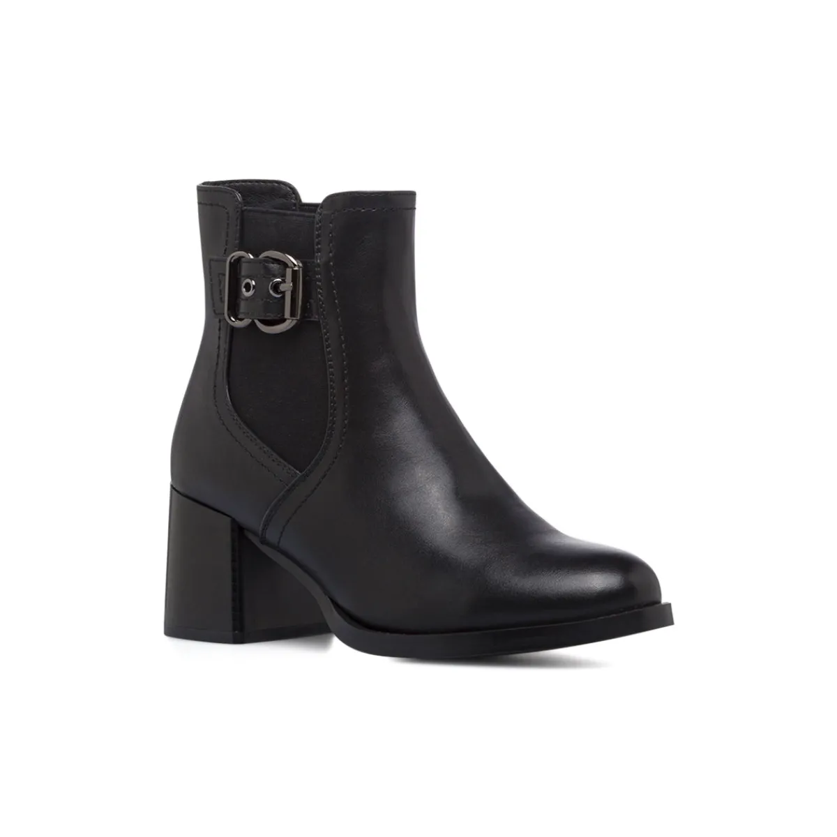 Outlet Stivaletti neri da Donna con fibbia e fascia elastica Donna Stivaletti Donna