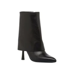 Best Stivaletti neri da Donna con risvolto e tacco 9 cm Donna Scarpe Eleganti|Scarpe Cerimonia Donna