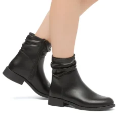 New Stivaletti neri da Donna effetto scamosciato Donna Stivaletti Donna