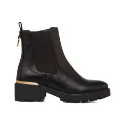 Stivaletti neri da Donna con fibbia e tacco 5 cm Donna Stivaletti Donna