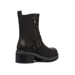 Discount Stivaletti neri da donna con zip e fibbia Donna Stivaletti Donna