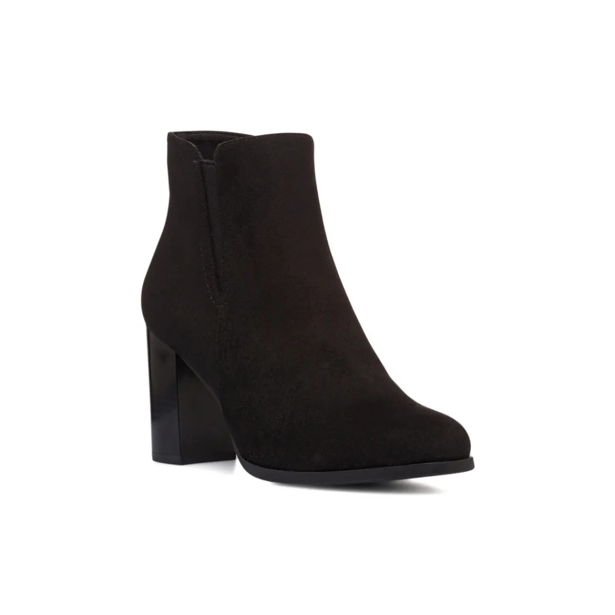 Discount Stivaletti neri da Donna effetto scamosciato con tacco 8 cm Donna Stivaletti Donna