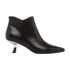 Hot Stivaletti neri da Donna con tacco metallizzato 6 cm Donna Stivaletti Donna