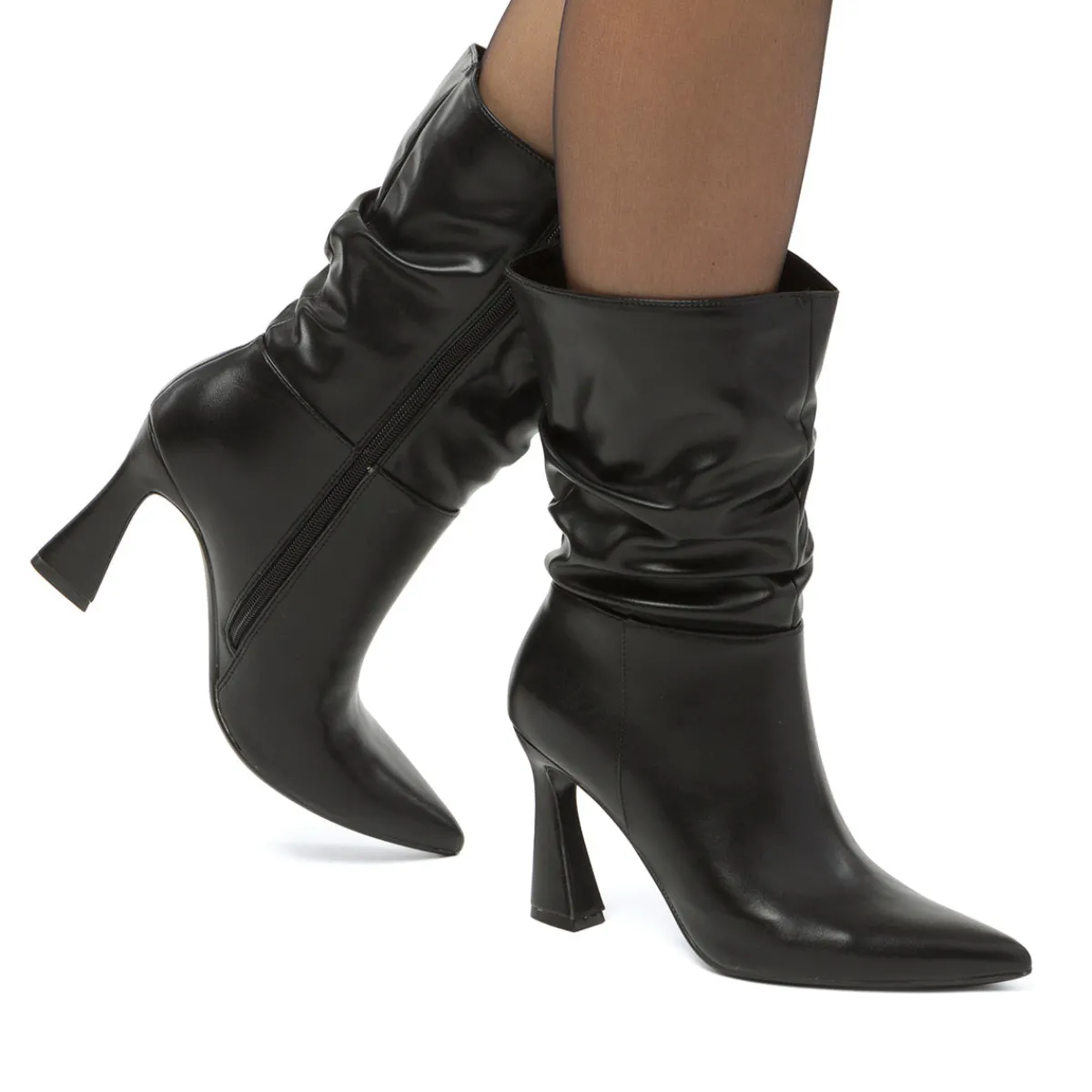 New Stivaletti neri da Donna con tacco 9 cm Donna Stivali Donna|Stivaletti Donna