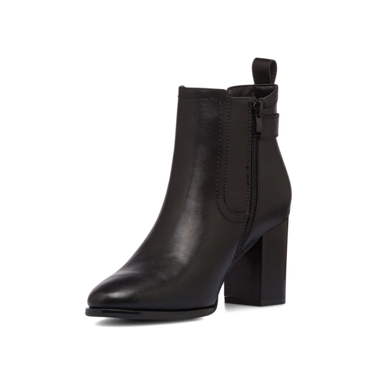 Hot Stivaletti neri da Donna con fibbia e tacco 8 cm Donna Stivaletti Donna