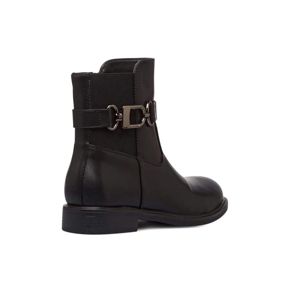 Outlet Stivaletti neri da donna con zip e cinturino Donna Stivaletti Donna