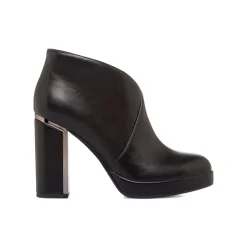 Best Stivaletti neri da Donna con tacco e inserto in metallo Donna Scarpe Eleganti|Scarpe Cerimonia Donna