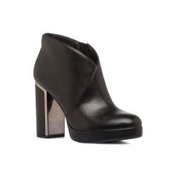 Best Stivaletti neri da Donna con tacco e inserto in metallo Donna Scarpe Eleganti|Scarpe Cerimonia Donna