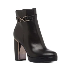 Best Stivaletti neri da Donna con tacco a colonna 10 cm Donna Stivaletti Donna