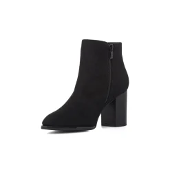 Best Stivaletti neri da Donna con tacco effetto scamosciato Donna Stivaletti Donna