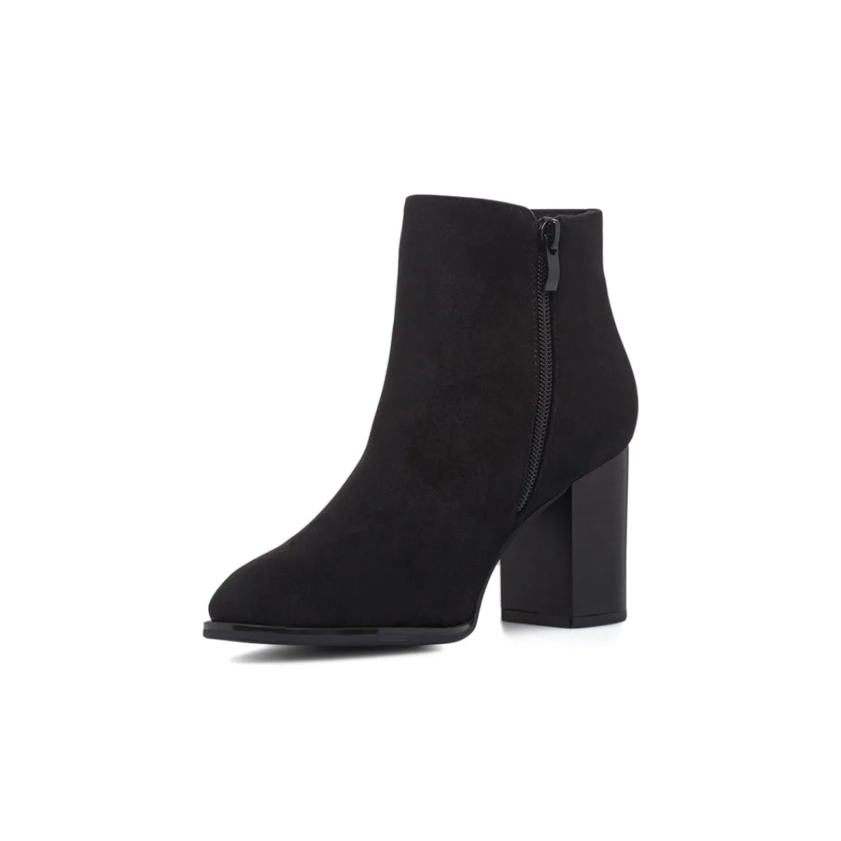 Best Stivaletti neri da Donna con tacco effetto scamosciato Donna Stivaletti Donna