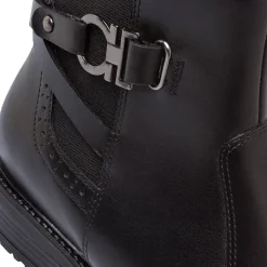 Clearance Stivaletti neri da Donna in pelle con fibbia Donna Stivaletti Donna