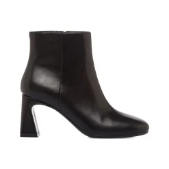 Sale Stivaletti neri da Donna in pelle con tacco 7,5 cm Donna Stivaletti Donna