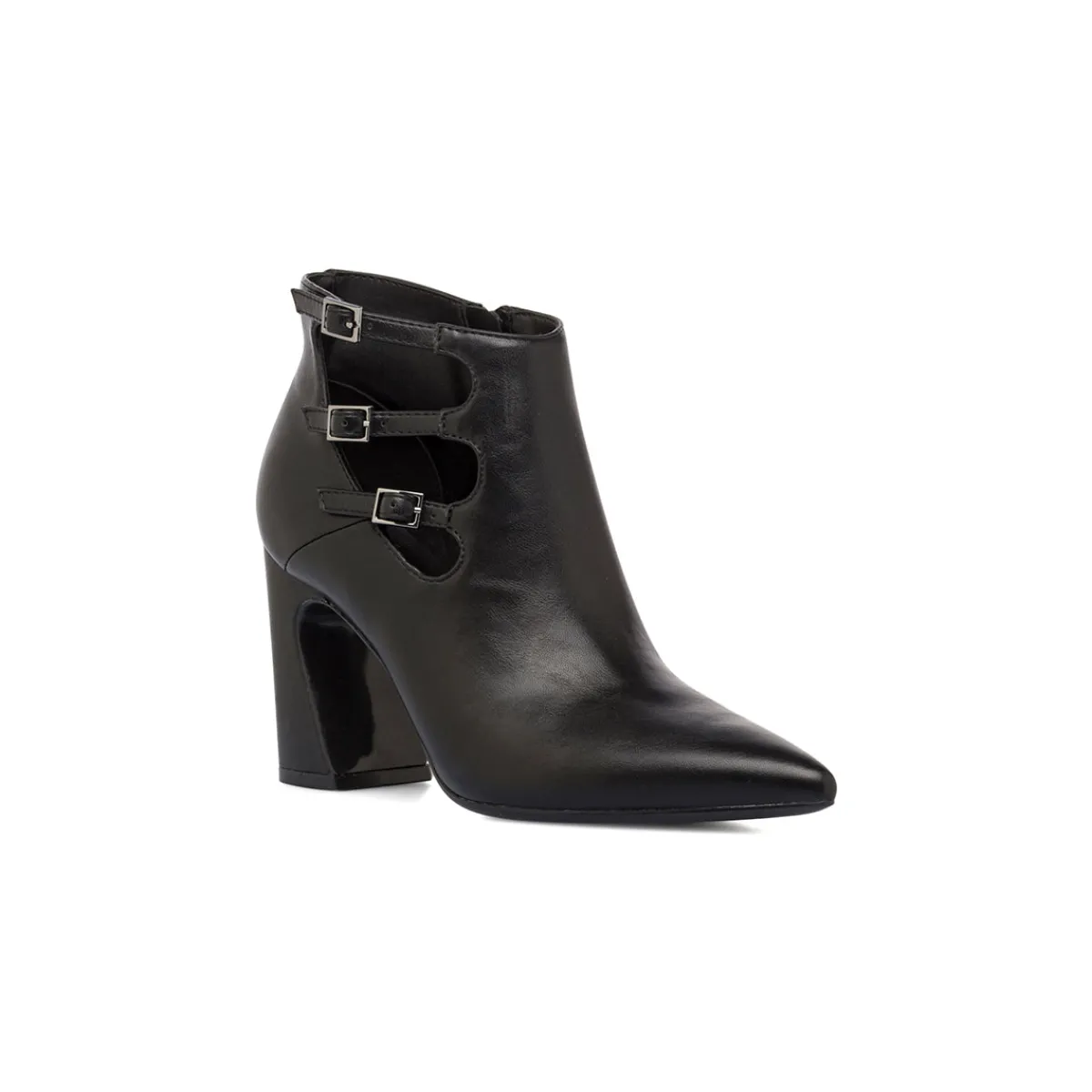 Stivaletti neri da Donna con tacco 8,5 cm e fibbie Donna Stivaletti Donna