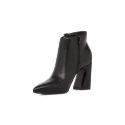 Stivaletti neri da Donna con tacco 8,5 cm e fibbie Donna Stivaletti Donna