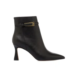 Best Stivaletti neri da Donna con tacco rocchetto 8 cm e fibbia Donna Scarpe Eleganti|Scarpe Cerimonia Donna