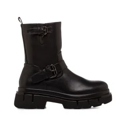 New Stivaletti neri da Donna con fibbie Donna Stivaletti Donna