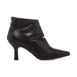 Clearance Stivaletti neri da Donna con tacco a rocchetto 7 cm Donna Scarpe Eleganti|Stivaletti Donna