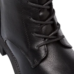 Hot Stivaletti neri da Donna con lacci frontali Donna Scarponcini E Anfibi Donna