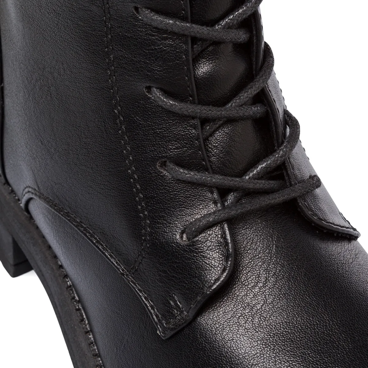 Hot Stivaletti neri da Donna con lacci frontali Donna Scarponcini E Anfibi Donna