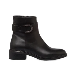 Clearance Stivaletti neri da donna con cinturino Donna Scarpe Comfort|Stivaletti Donna