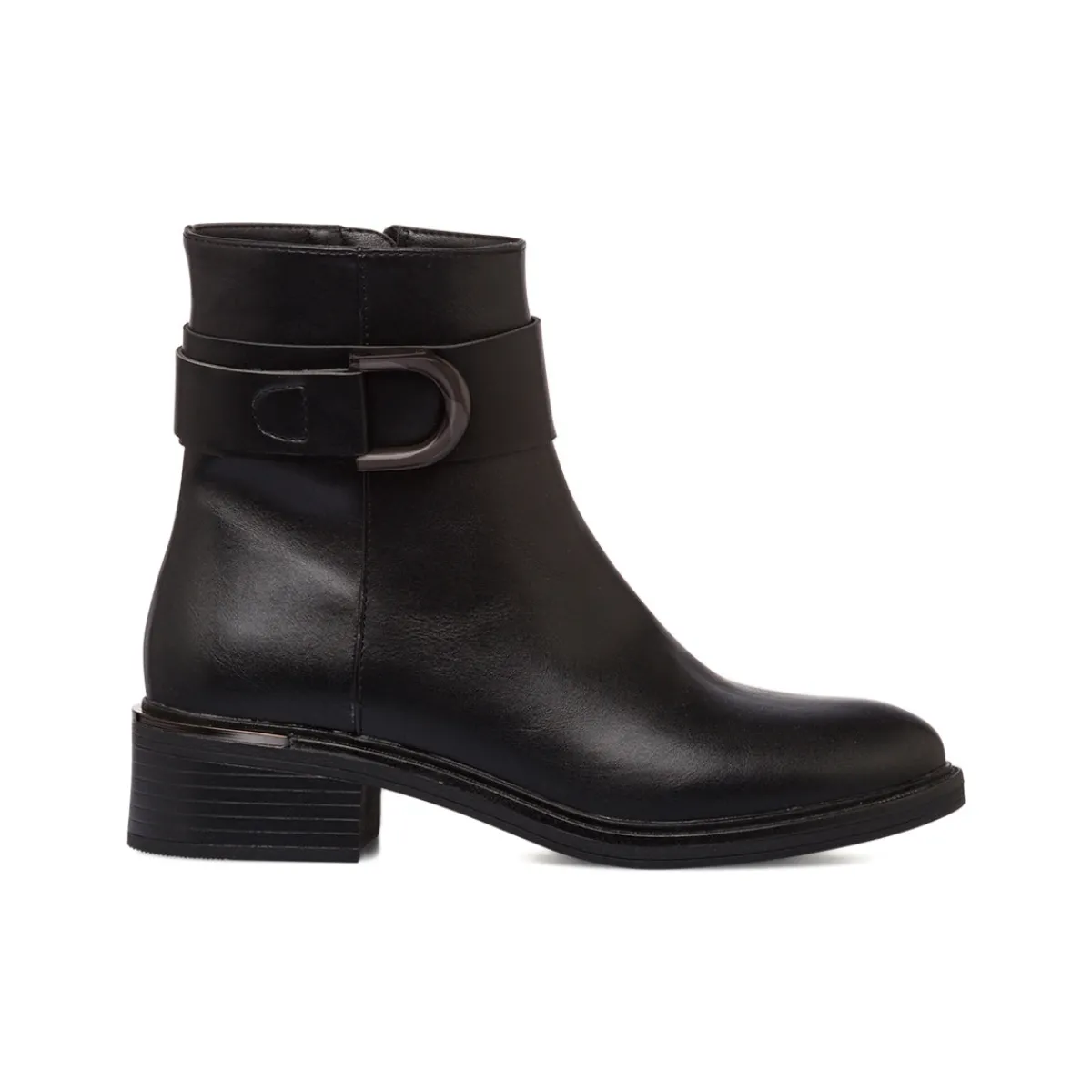 Clearance Stivaletti neri da donna con cinturino Donna Scarpe Comfort|Stivaletti Donna