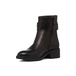 Clearance Stivaletti neri da donna con cinturino Donna Scarpe Comfort|Stivaletti Donna