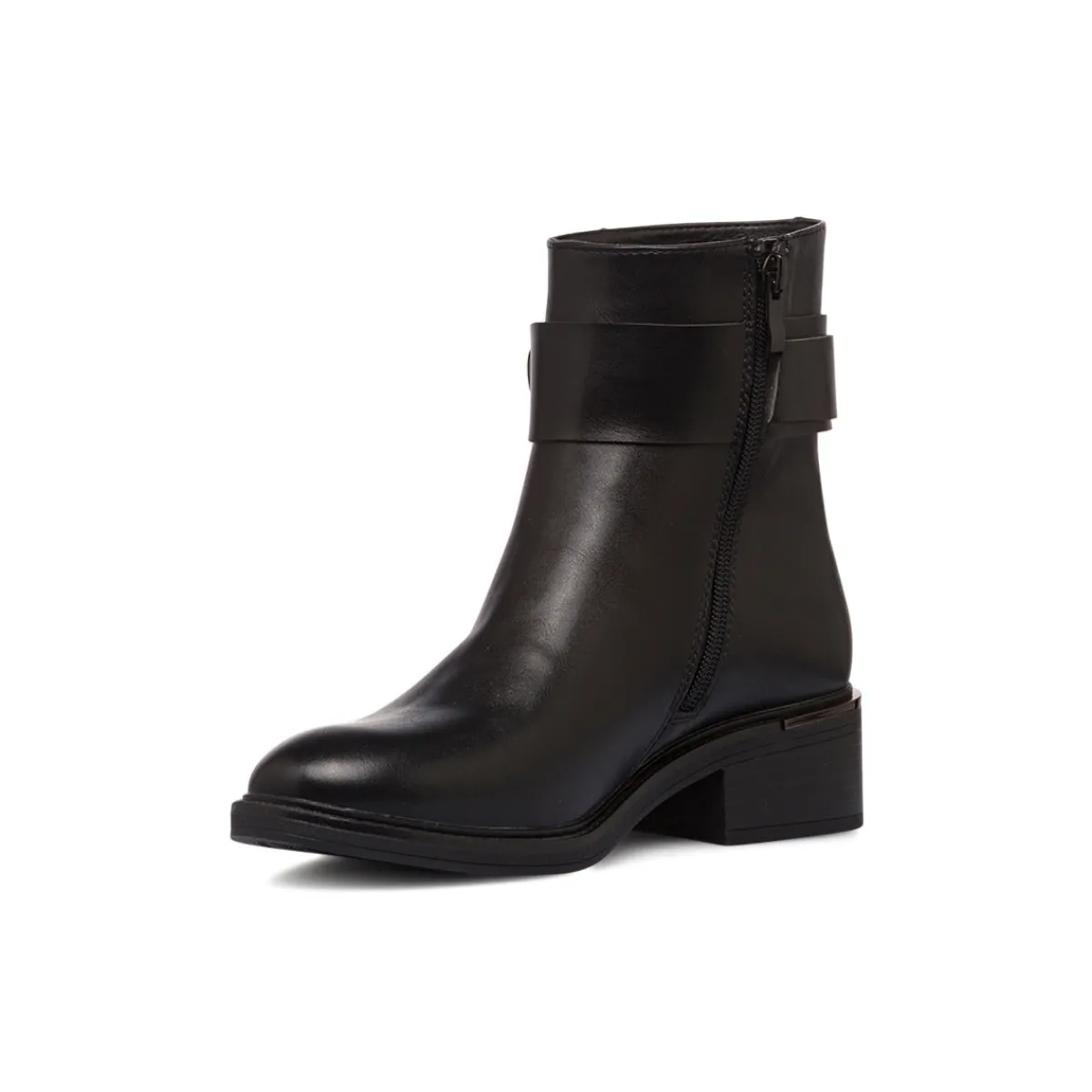 Clearance Stivaletti neri da donna con cinturino Donna Scarpe Comfort|Stivaletti Donna