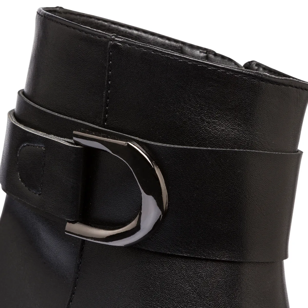 Clearance Stivaletti neri da donna con cinturino Donna Scarpe Comfort|Stivaletti Donna